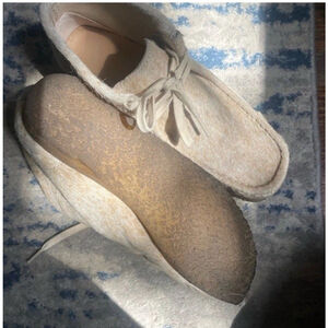 CLARKS Originals Wallaby Boot Speckled Hairon Leather Orig $230
